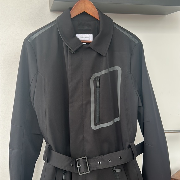 Matrix like black belted trench coat - Picture 2 of 14